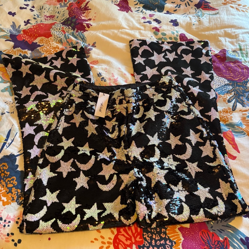 Nasty Gal Sun & Moons Sequin flare pants - Picture 4 of 6